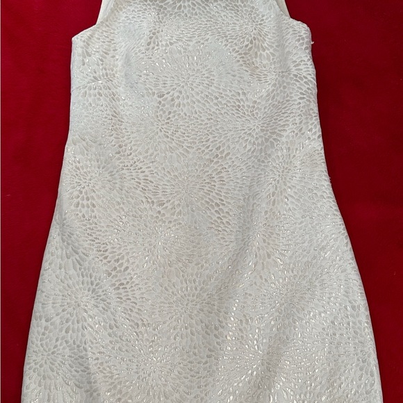 Michael Kors Sleeveless Cocktail Dress Size 6 Metallic Gold/Ivory Blend - Picture 2 of 9